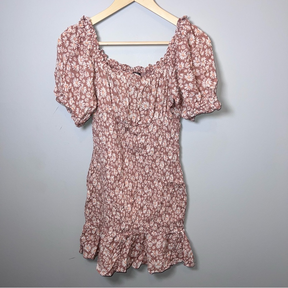 Floral Smocked Puff Sleeve Dress